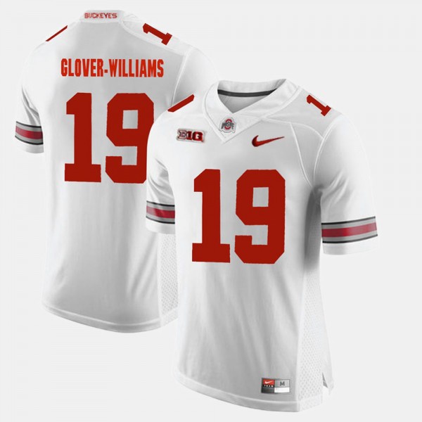 Ohio State Buckeyes Eric Glover-Williams Men's #19 Game Alumni White College Football Jersey 2404OQRC0